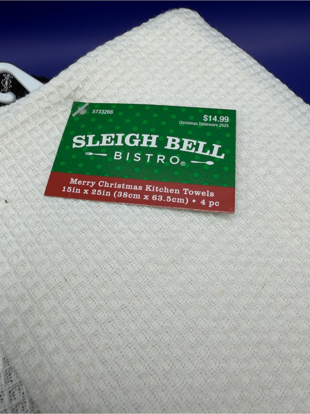 Christmas Tree Kitchen Towels - Black & White Set - Picture 4 of 4